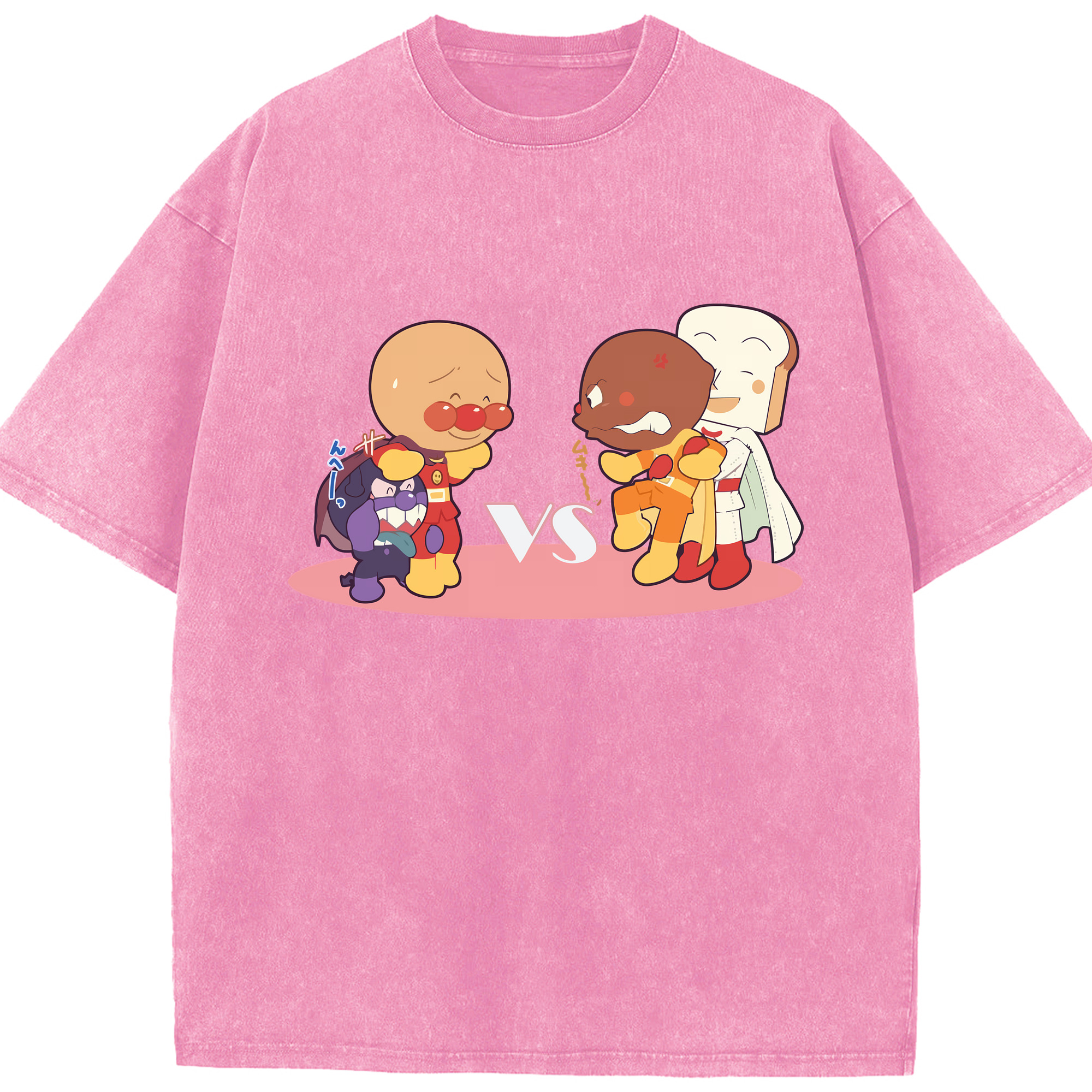（画像用） アンパンマン Anpanman 綿100% ヴィンテージ風 半袖Tシャツ（フロントプリント）